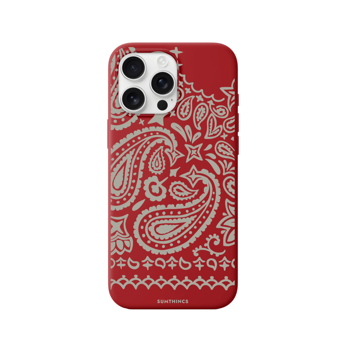 iPhone 16 Pro Max Urban Bandana Premium Telefon Kılıfı Kırmızı - SUMTHINCS