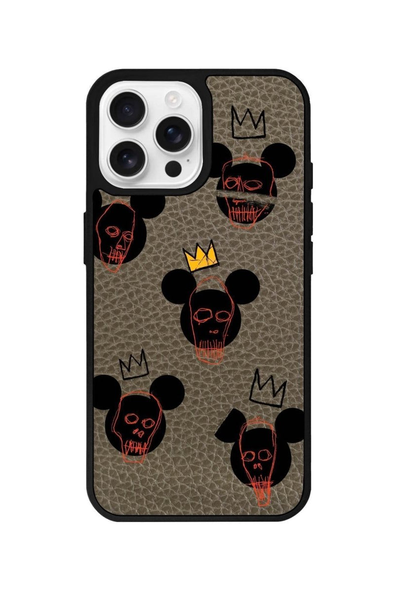 iPhone 16 Pro Mickeys Midnight Leather Vegan Deri Telefon Kılıfı - SUMTHINCS