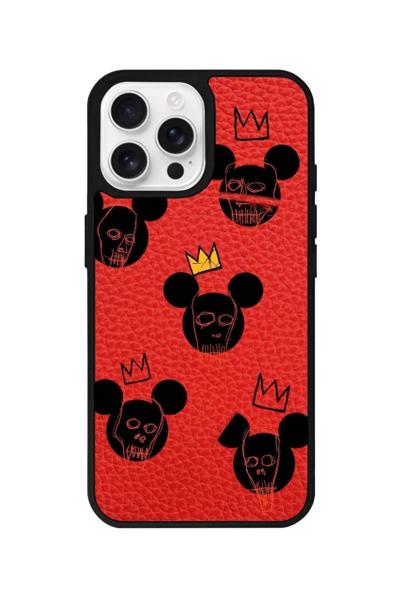 iPhone 16 Pro Mickeys Midnight Leather Vegan Deri Telefon Kılıfı - SUMTHINCS