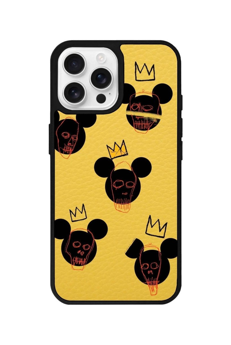 iPhone 16 Pro Mickeys Midnight Leather Vegan Deri Telefon Kılıfı - SUMTHINCS