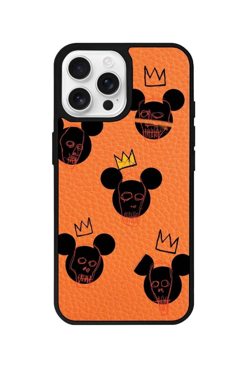 iPhone 16 Pro Mickeys Midnight Leather Vegan Deri Telefon Kılıfı - SUMTHINCS