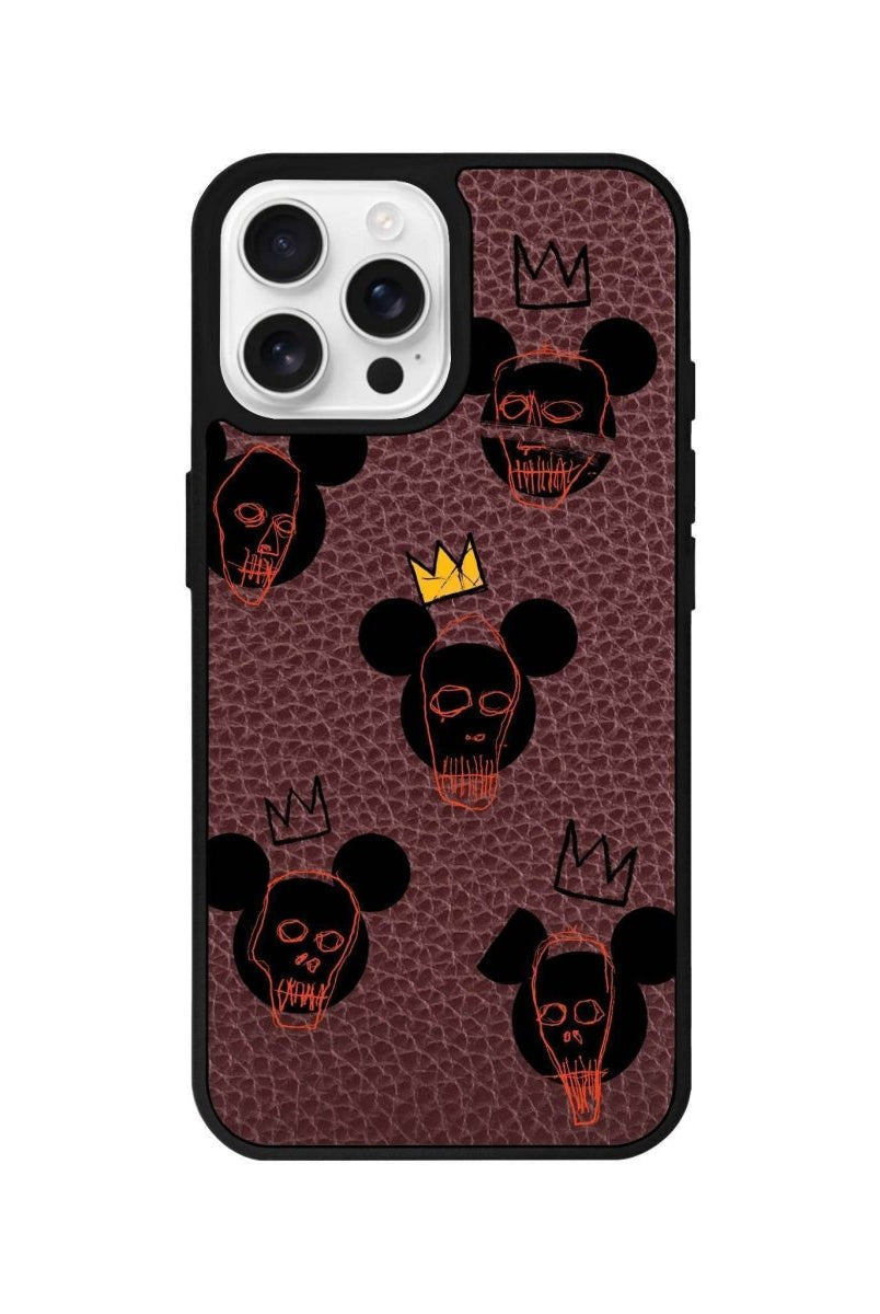 iPhone 16 Pro Mickeys Midnight Leather Vegan Deri Telefon Kılıfı - SUMTHINCS