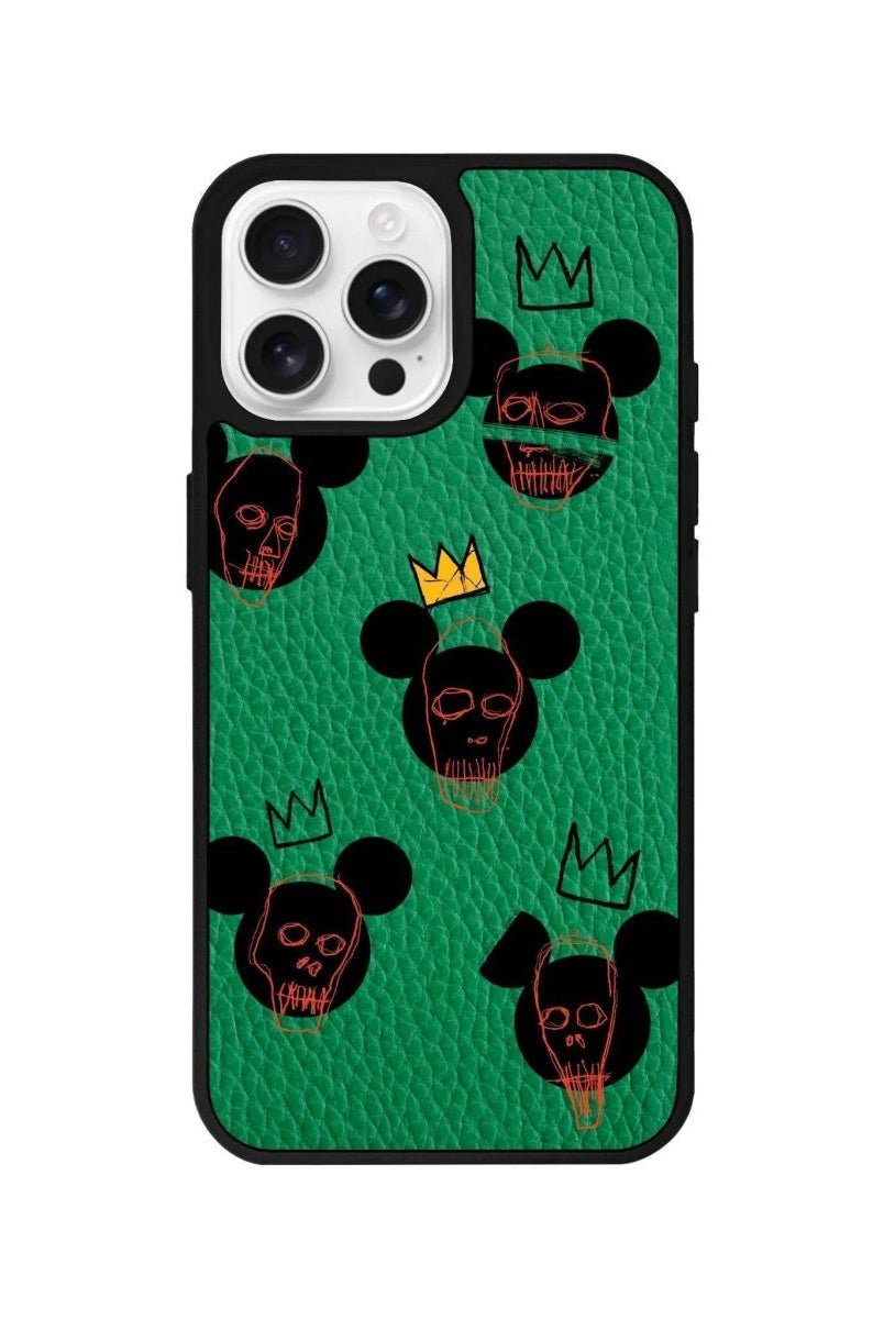 iPhone 16 Pro Mickeys Midnight Leather Vegan Deri Telefon Kılıfı - SUMTHINCS