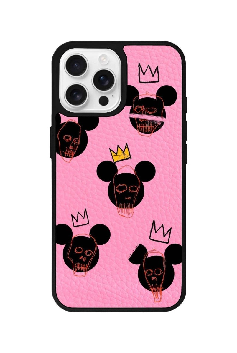 iPhone 16 Pro Mickeys Midnight Leather Vegan Deri Telefon Kılıfı - SUMTHINCS