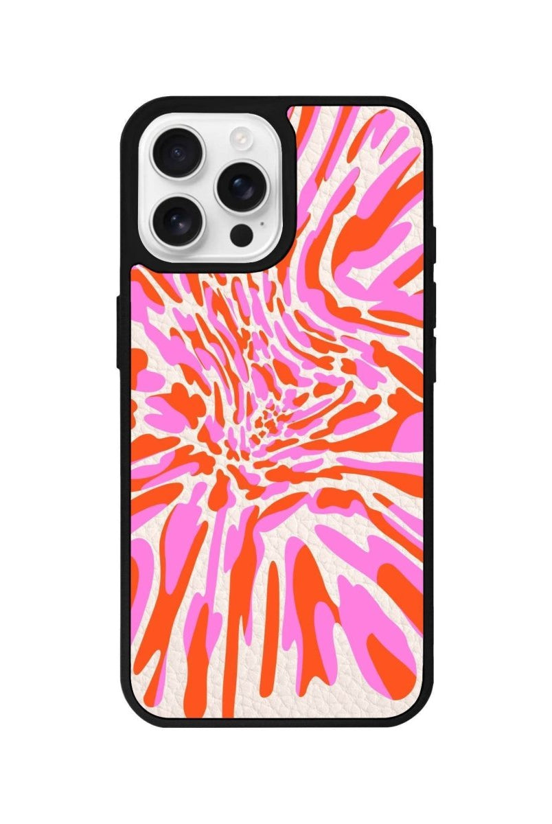 iPhone 16 Pro Neon Dreams Leather Vegan Deri Telefon Kılıfı Bej - SUMTHINCS