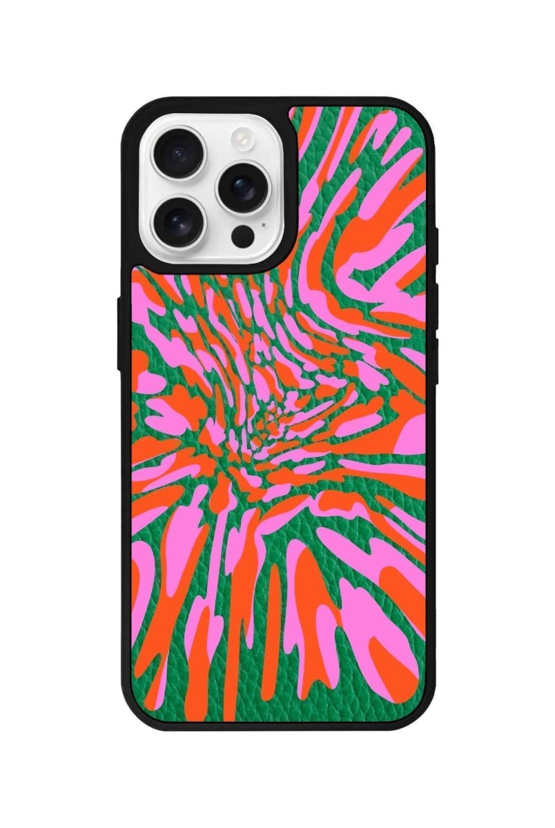 iPhone 16 Pro Neon Dreams Leather Vegan Deri Telefon Kılıfı - SUMTHINCS