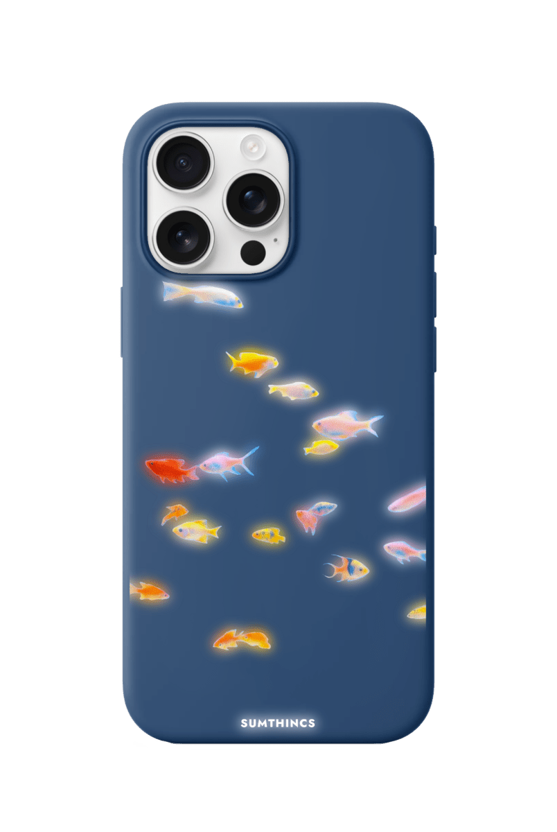 iPhone 16 Pro Neon Fish Premium Telefon Kılıfı Pasifik Mavi - SUMTHINCS