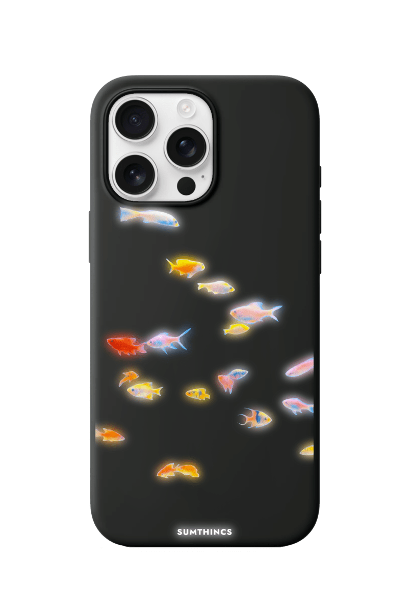 iPhone 16 Pro Neon Fish Premium Telefon Kılıfı Siyah - SUMTHINCS