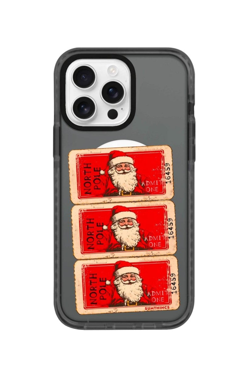 iPhone 16 Pro Northpole Ticket Magsafe Procase Şeffaf Telefon Kılıfı Antrasit - SUMTHINCS