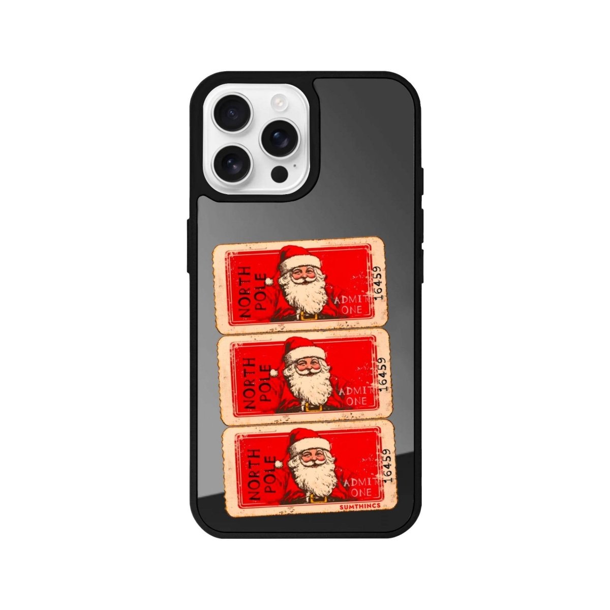 iPhone 16 Pro Northpole Ticket Mirror Aynalı Telefon Kılıfı Antrasit - SUMTHINCS