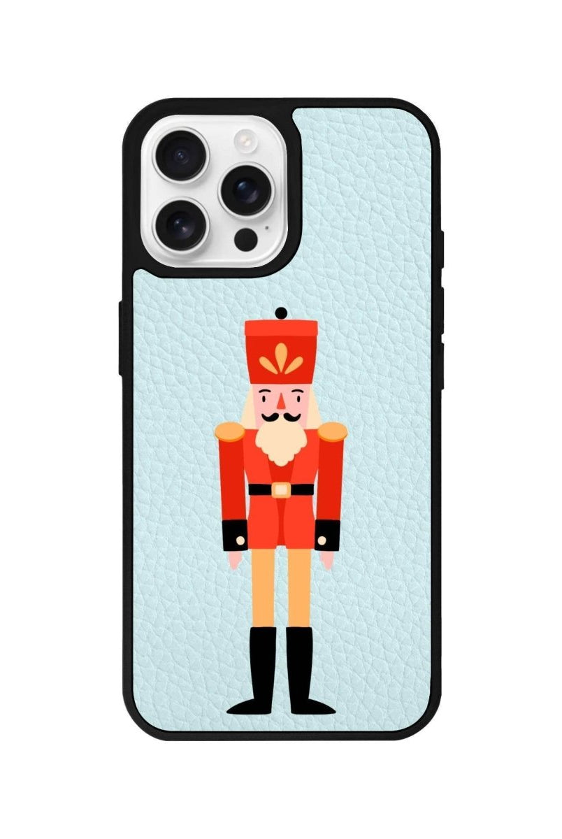 iPhone 16 Pro Nutcracker Leather Vegan Deri Telefon Kılıfı Açık Mavi - SUMTHINCS