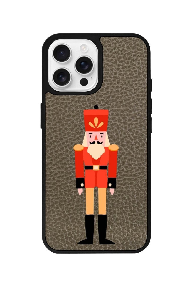 iPhone 16 Pro Nutcracker Leather Vegan Deri Telefon Kılıfı Haki - SUMTHINCS