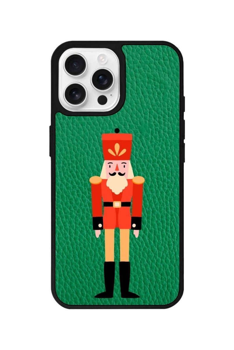 iPhone 16 Pro Nutcracker Leather Vegan Deri Telefon Kılıfı Yeşil - SUMTHINCS