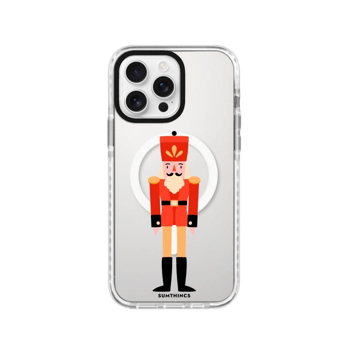 iPhone 16 Pro Nutcracker Magsafe Procase Şeffaf Telefon Kılıfı Beyaz Şeffaf - SUMTHINCS