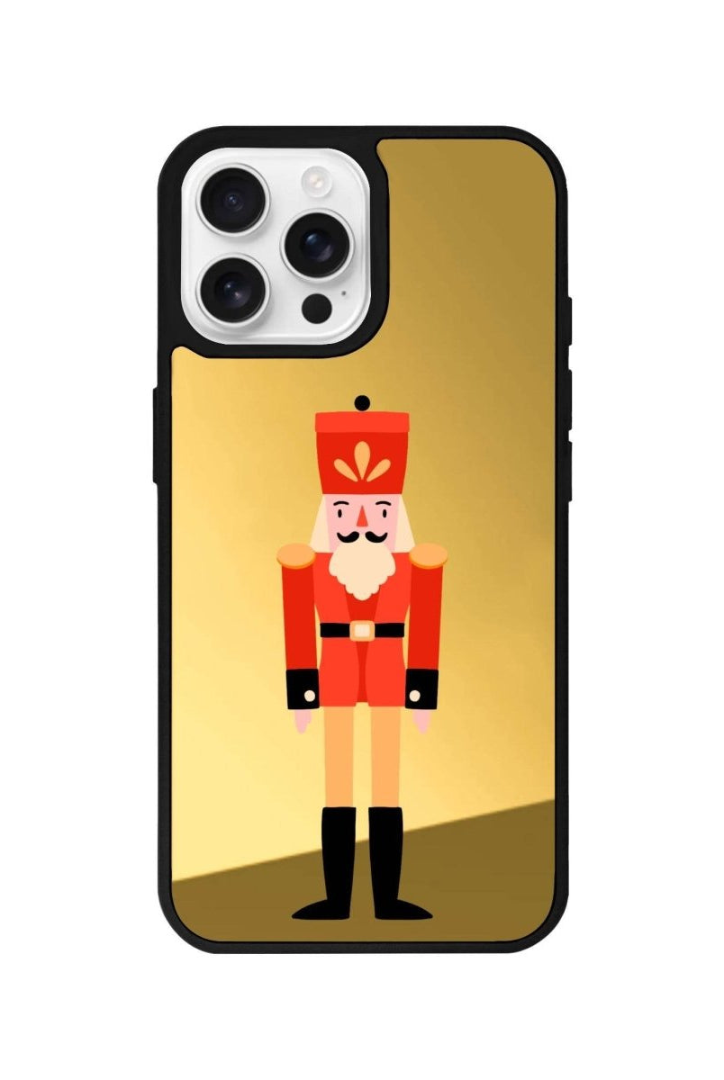 iPhone 16 Pro Nutcracker Mirror Aynalı Telefon Kılıfı Altın - SUMTHINCS