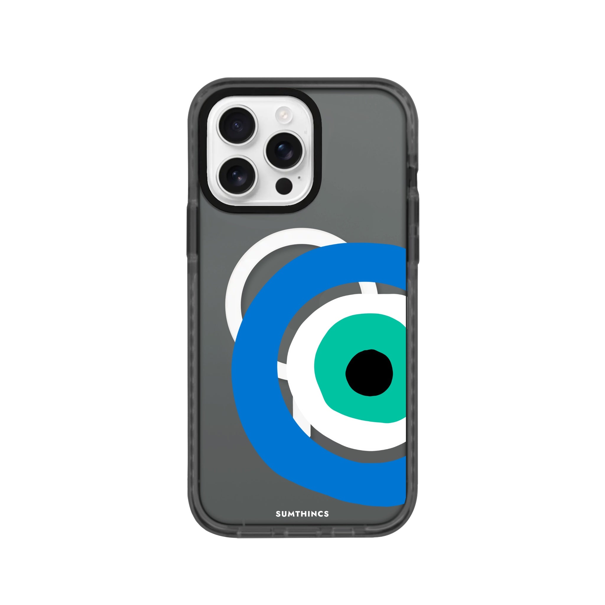 iPhone 16 Pro Ocean Eye Magsafe Procase Şeffaf Telefon Kılıfı Antrasit - SUMTHINCS