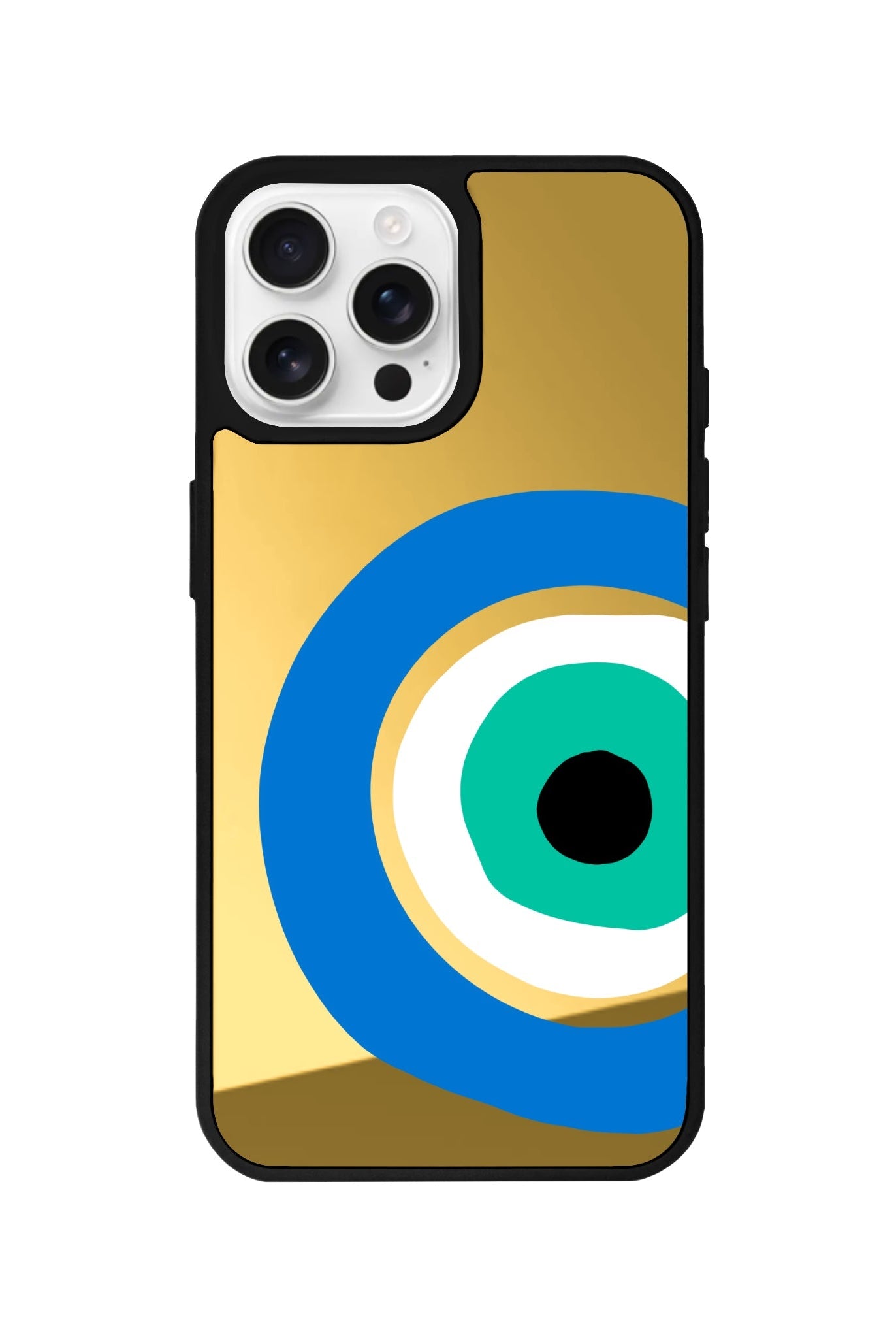 iPhone 16 Pro Ocean Eye Mirror Aynalı Telefon Kılıfı Altın - SUMTHINCS