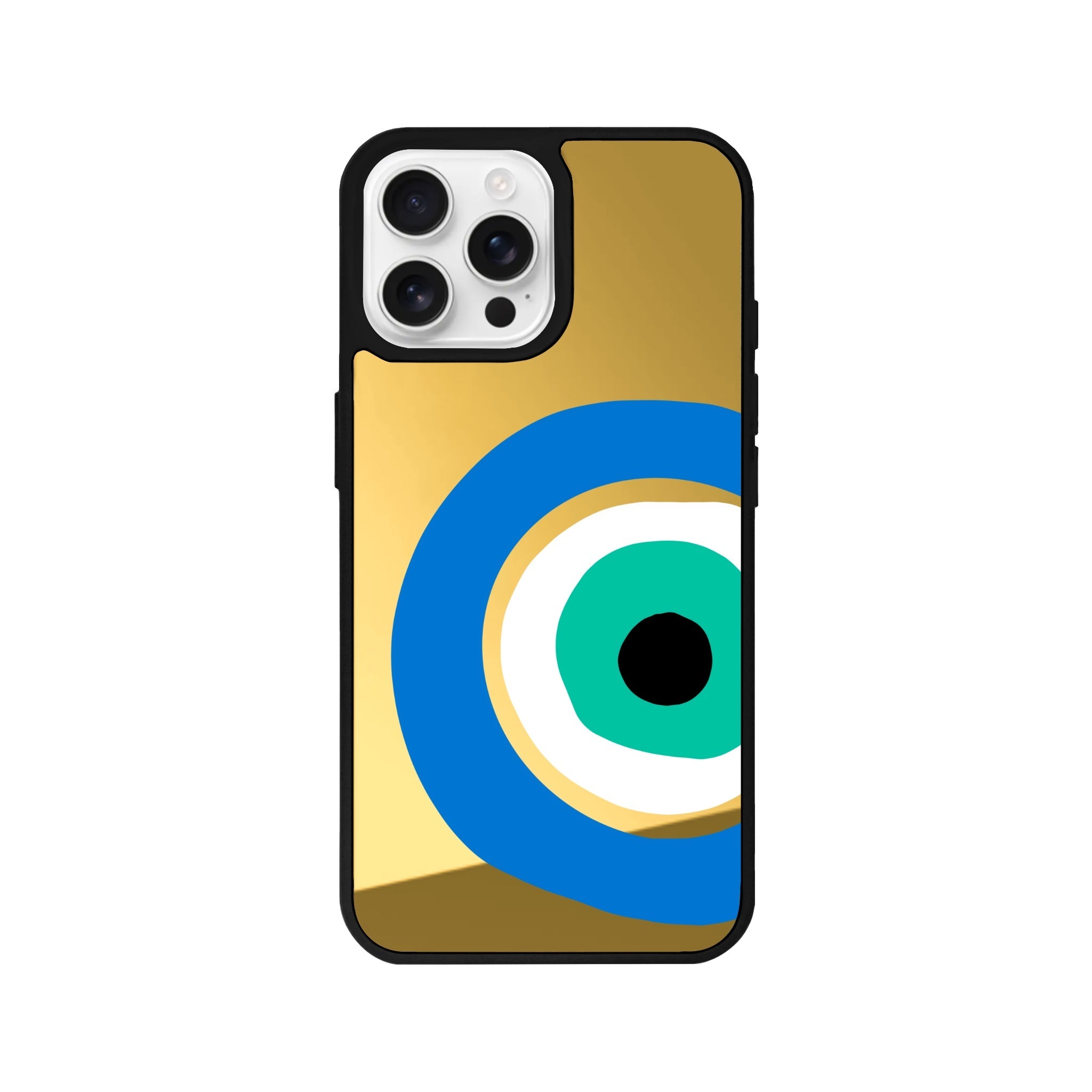 iPhone 16 Pro Ocean Eye Mirror Aynalı Telefon Kılıfı Altın - SUMTHINCS