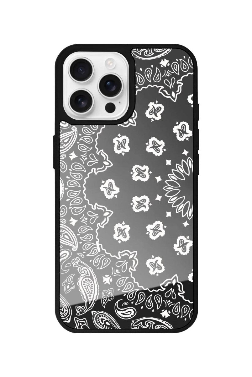 iPhone 16 Pro Paisley Mirror Aynalı Telefon Kılıfı Antrasit - SUMTHINCS