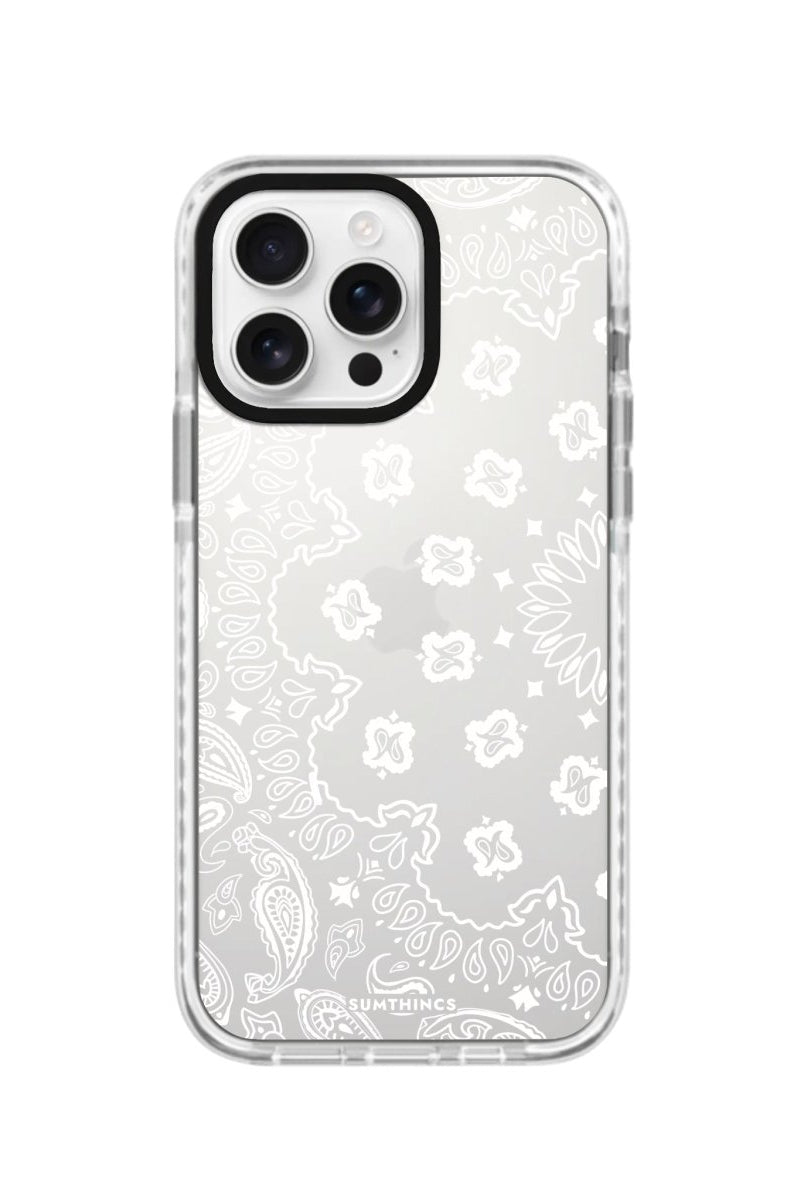 iPhone 16 Pro Paisley Procase Şeffaf Telefon Kılıfı Beyaz Şeffaf - SUMTHINCS