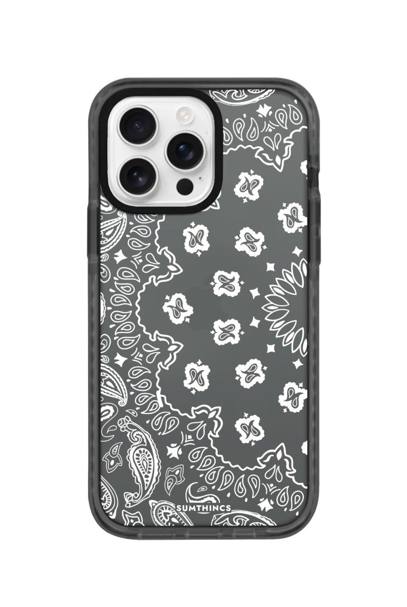 iPhone 16 Pro Paisley Procase Şeffaf Telefon Kılıfı Antrasit - SUMTHINCS