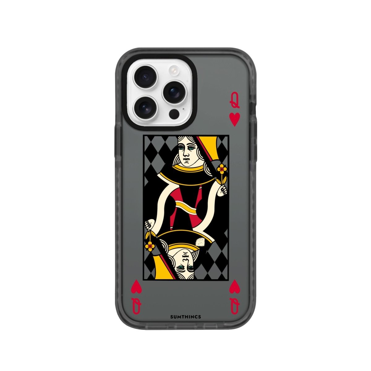 iPhone 16 Pro Queen Procase Şeffaf Telefon Kılıfı Antrasit - SUMTHINCS