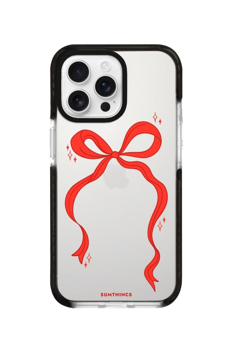 iPhone 16 Pro Red Bow Procase Şeffaf Telefon Kılıfı - SUMTHINCS
