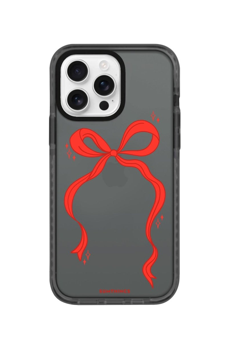 iPhone 16 Pro Red Bow Procase Şeffaf Telefon Kılıfı - SUMTHINCS