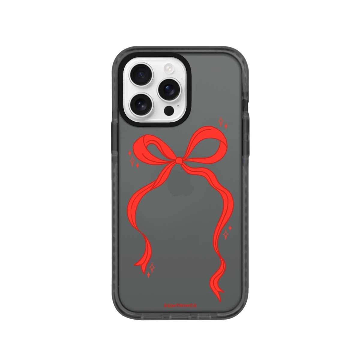 iPhone 16 Pro Red Bow Procase Şeffaf Telefon Kılıfı - SUMTHINCS