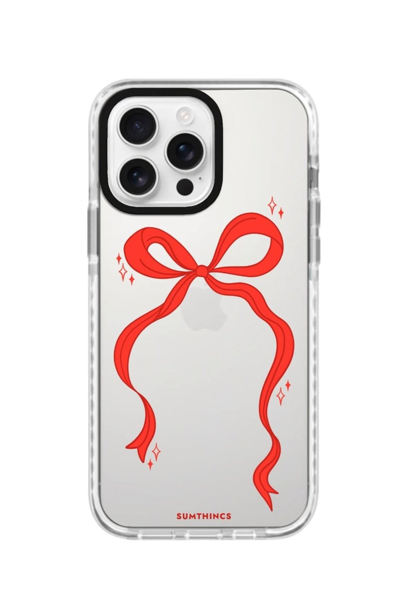 iPhone 16 Pro Red Bow Procase Şeffaf Telefon Kılıfı - SUMTHINCS