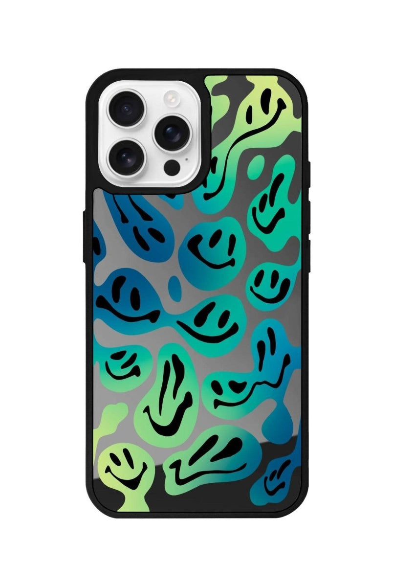 iPhone 16 Pro Smiley Mirror Aynalı Telefon Kılıfı Antrasit - SUMTHINCS