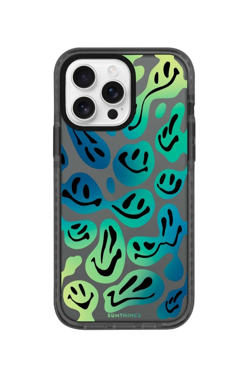 iPhone 16 Pro Smiley Procase Şeffaf Telefon Kılıfı Antrasit - SUMTHINCS