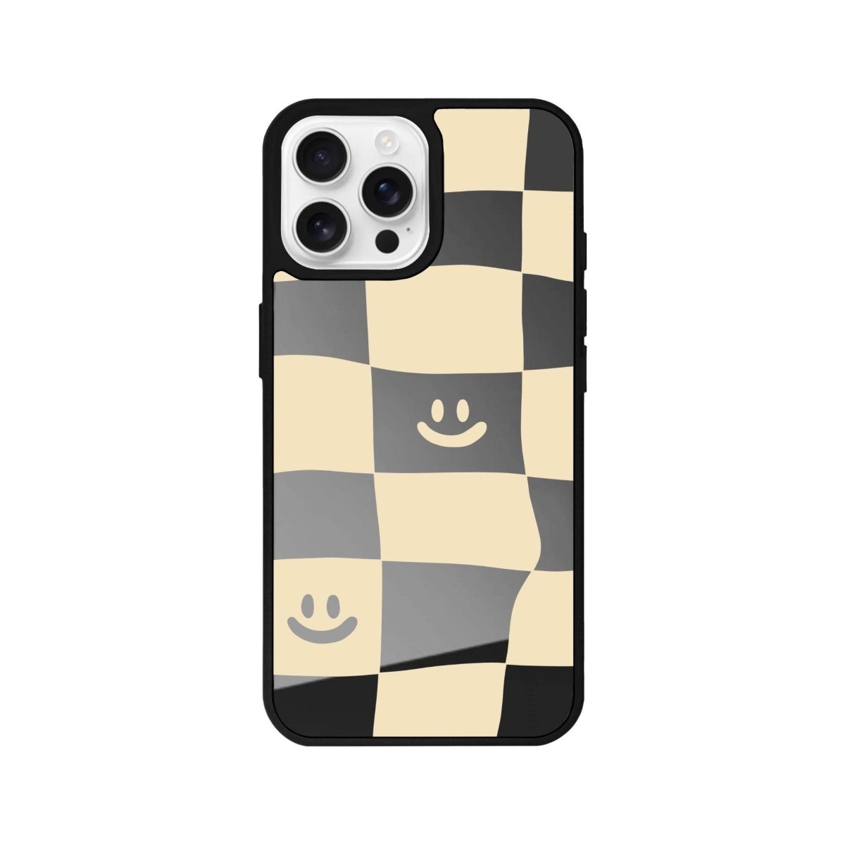 iPhone 16 Pro Smiling Check Mirror Aynalı Telefon Kılıfı Antrasit - SUMTHINCS