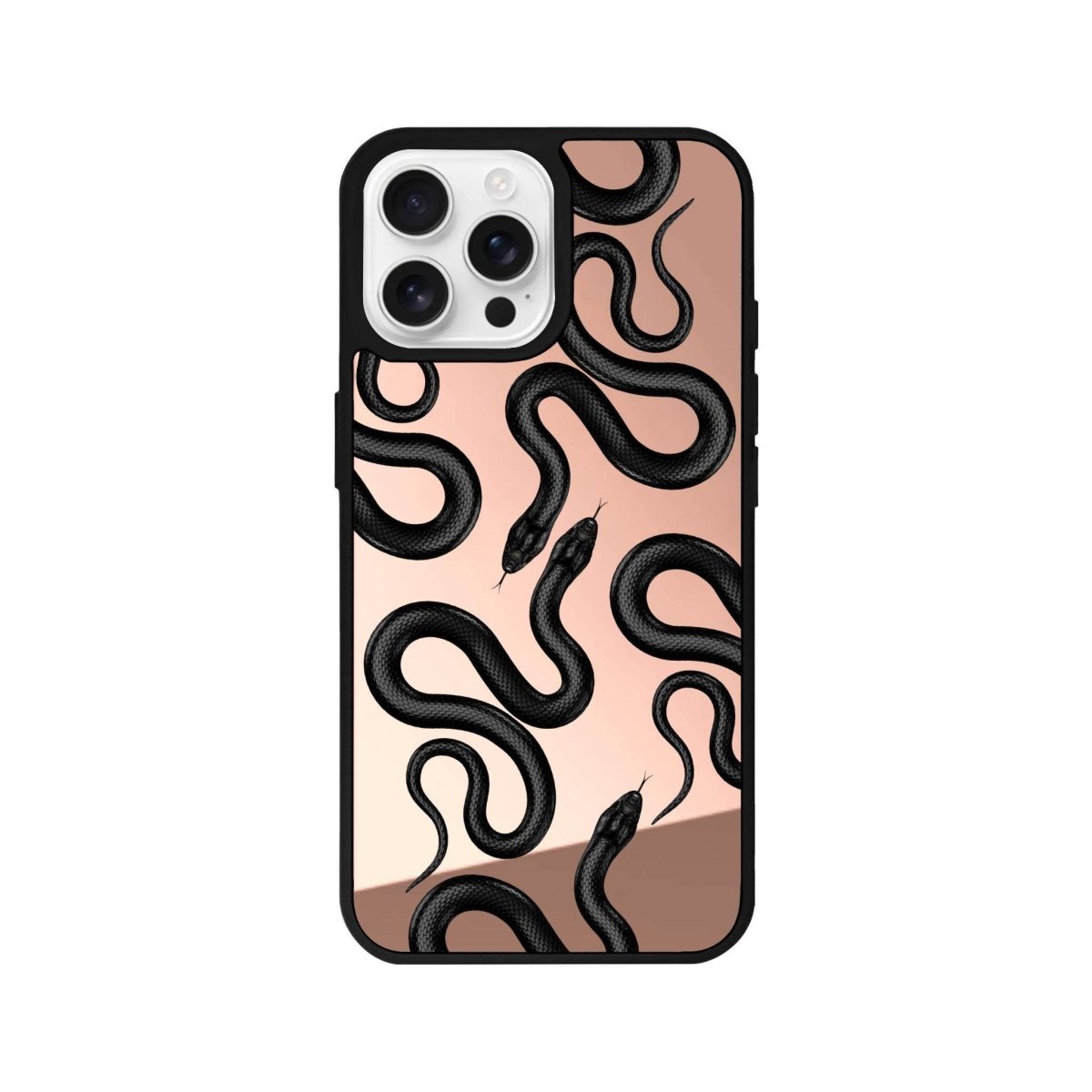 iPhone 16 Pro Snakes Mirror Aynalı Telefon Kılıfı Metalik Pembe - SUMTHINCS