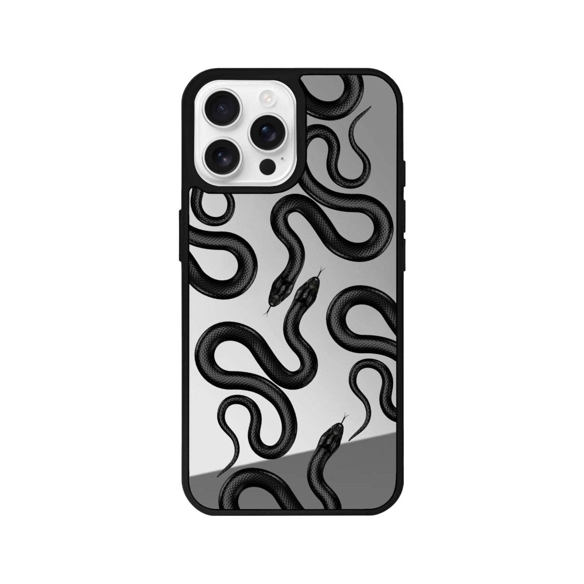 iPhone 16 Pro Snakes Mirror Aynalı Telefon Kılıfı Gümüş - SUMTHINCS