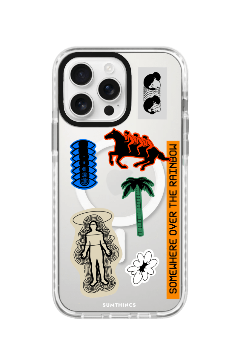 iPhone 16 Pro Somewhere Magsafe Procase Şeffaf Telefon Kılıfı Beyaz Şeffaf - SUMTHINCS