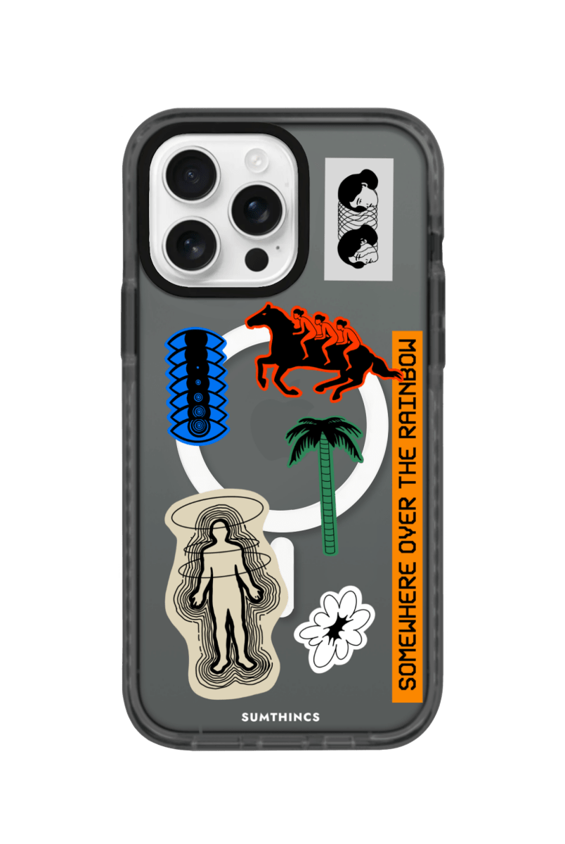 iPhone 16 Pro Somewhere Magsafe Procase Şeffaf Telefon Kılıfı Antrasit - SUMTHINCS