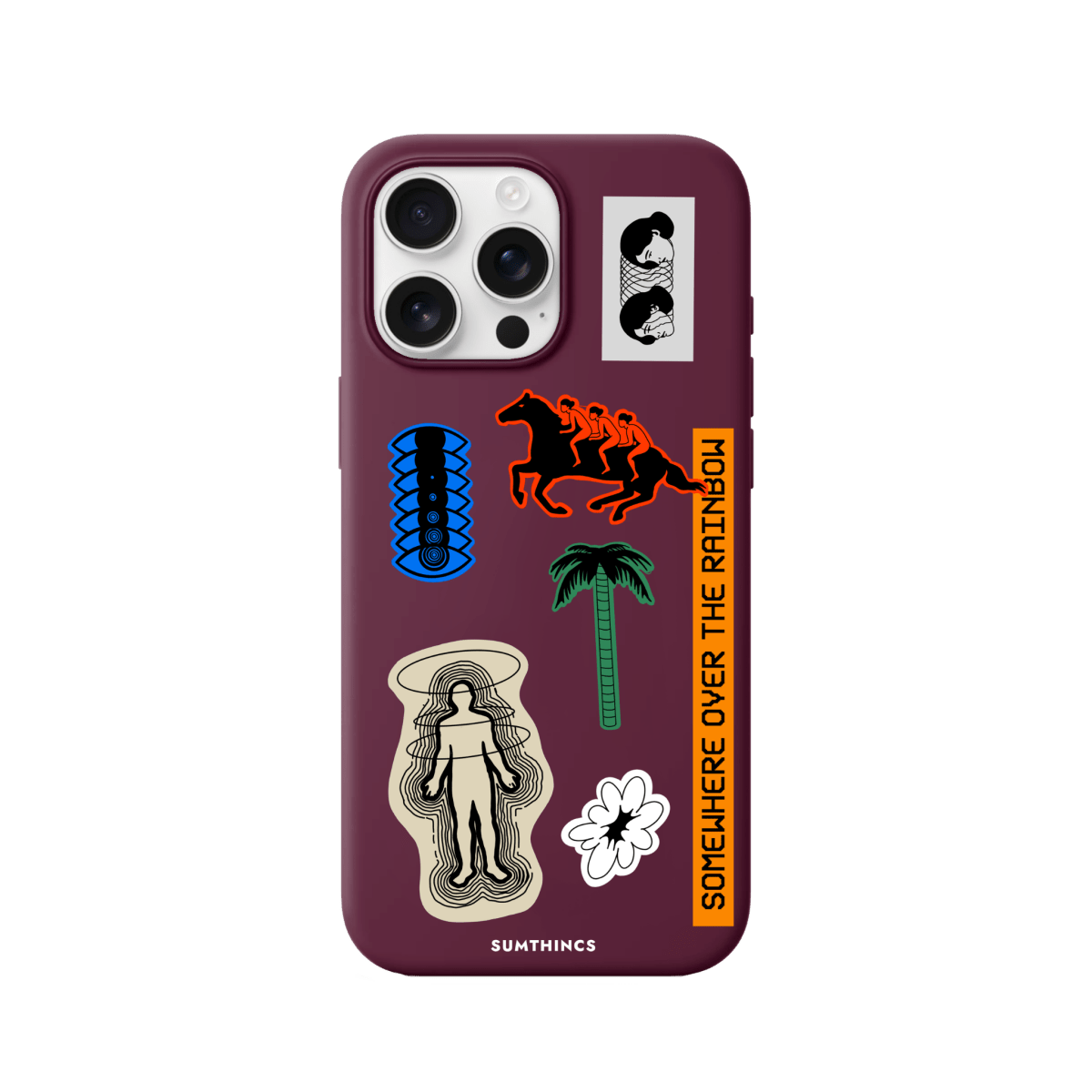 iPhone 16 Pro Somewhere Premium Telefon Kılıfı Bordo - SUMTHINCS