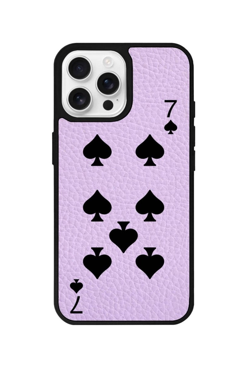 iPhone 16 Pro Spade7 Leather Vegan Deri Telefon Kılıfı Lila - SUMTHINCS