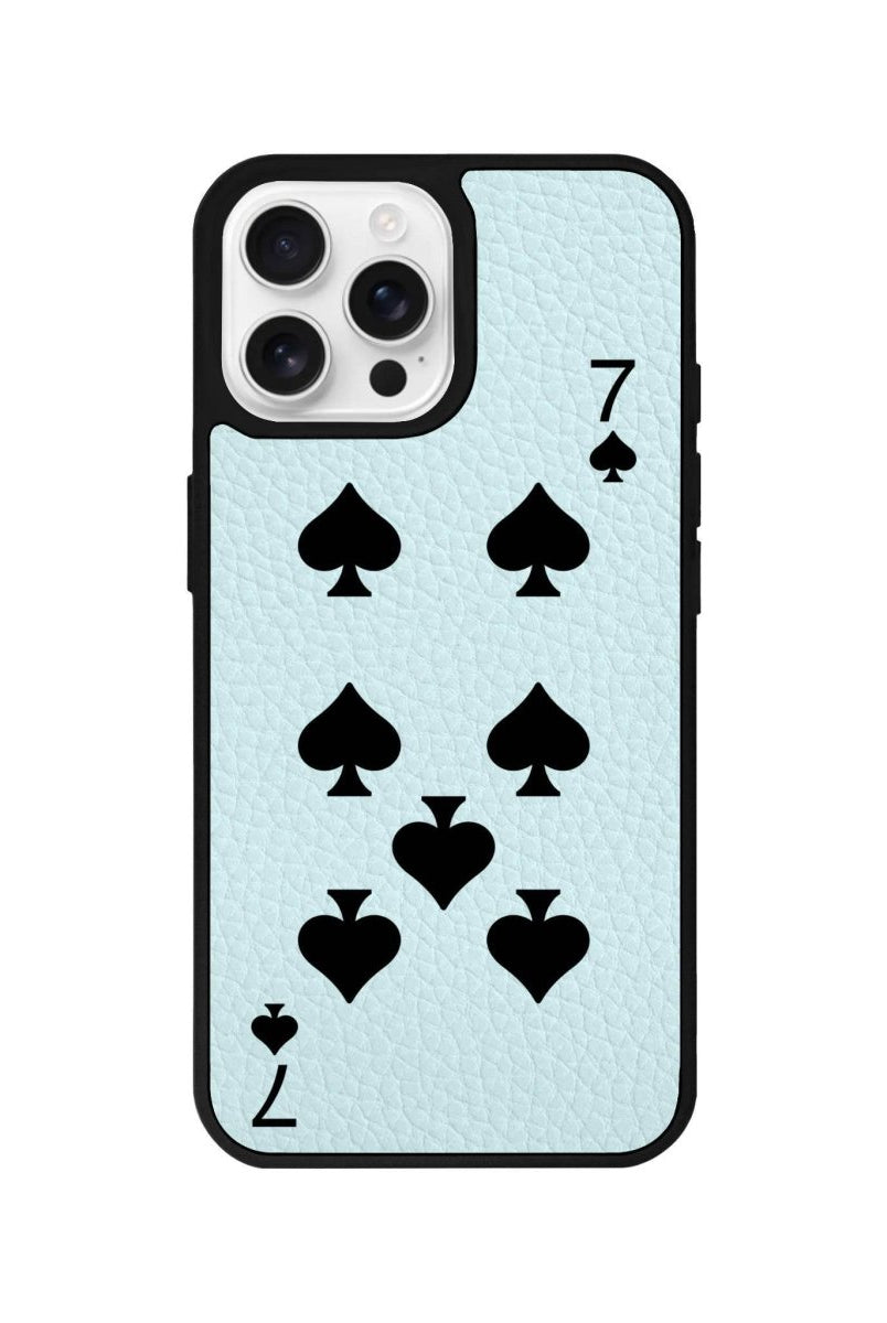 iPhone 16 Pro Spade7 Leather Vegan Deri Telefon Kılıfı Açık Mavi - SUMTHINCS