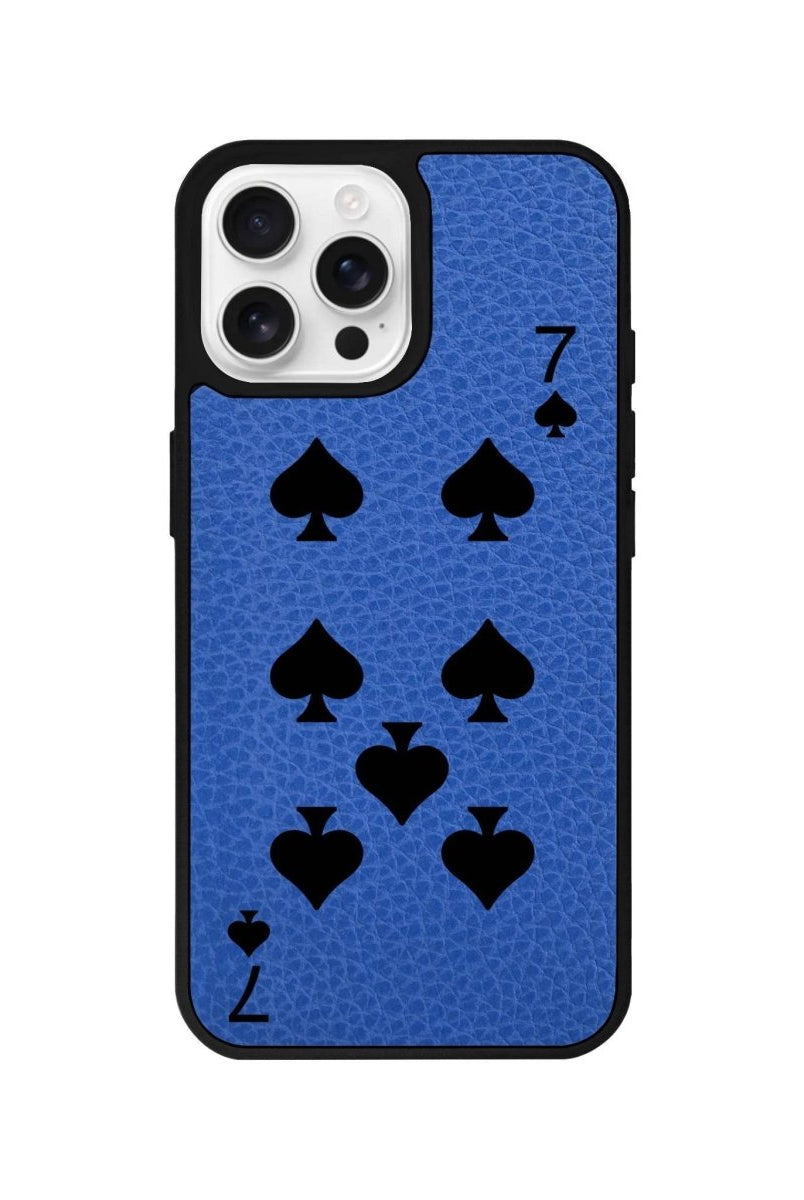 iPhone 16 Pro Spade7 Leather Vegan Deri Telefon Kılıfı Mavi - SUMTHINCS