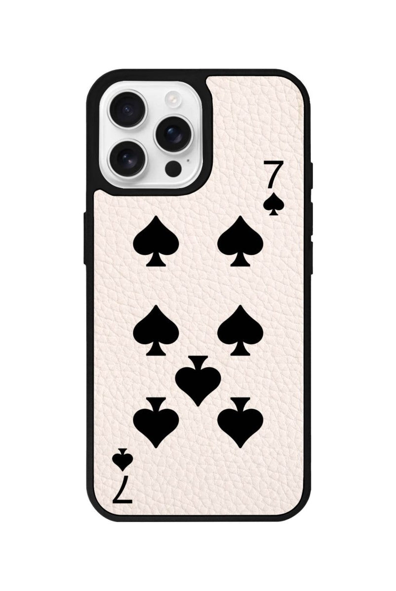 iPhone 16 Pro Spade7 Leather Vegan Deri Telefon Kılıfı Bej - SUMTHINCS