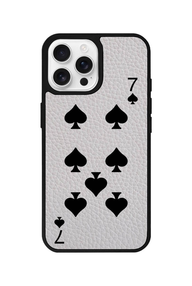 iPhone 16 Pro Spade7 Leather Vegan Deri Telefon Kılıfı Gri - SUMTHINCS