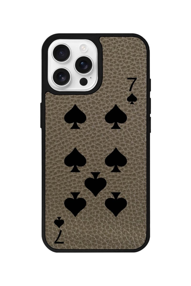 iPhone 16 Pro Spade7 Leather Vegan Deri Telefon Kılıfı Haki - SUMTHINCS