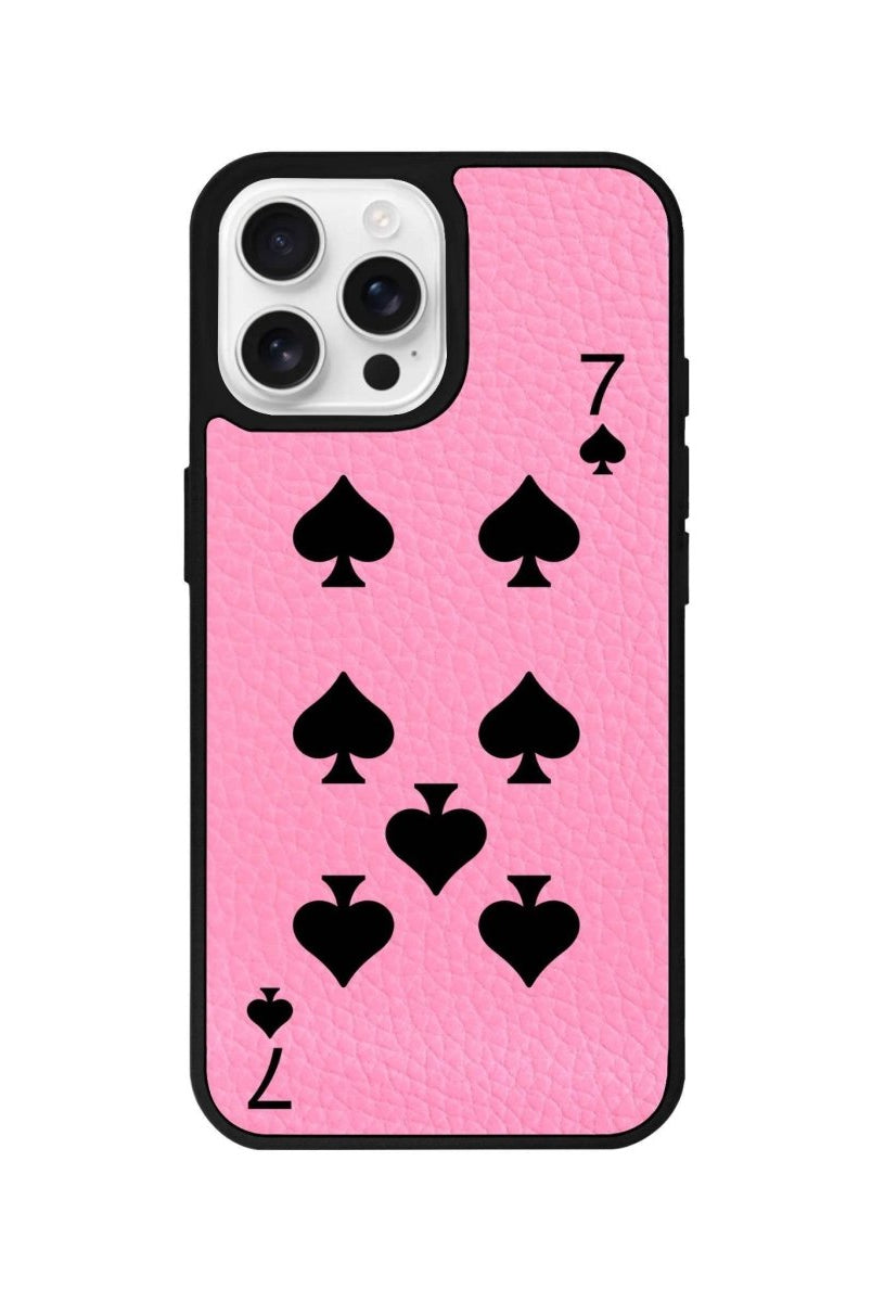 iPhone 16 Pro Spade7 Leather Vegan Deri Telefon Kılıfı Pembe - SUMTHINCS