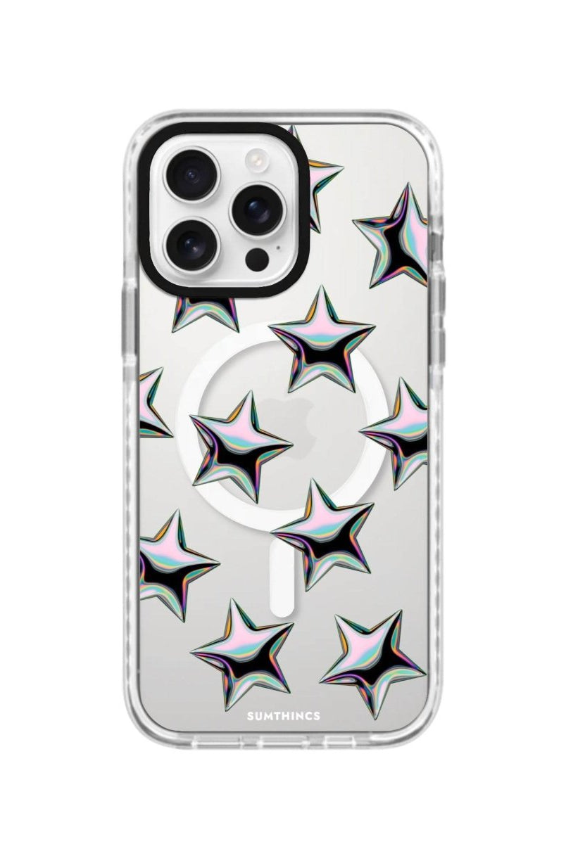 iPhone 16 Pro Stars Magsafe Procase Şeffaf Telefon Kılıfı Beyaz Şeffaf - SUMTHINCS