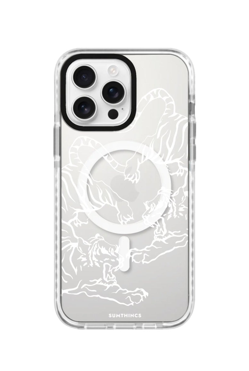 iPhone 16 Pro Tigers Magsafe Procase Şeffaf Telefon Kılıfı Beyaz Şeffaf - SUMTHINCS