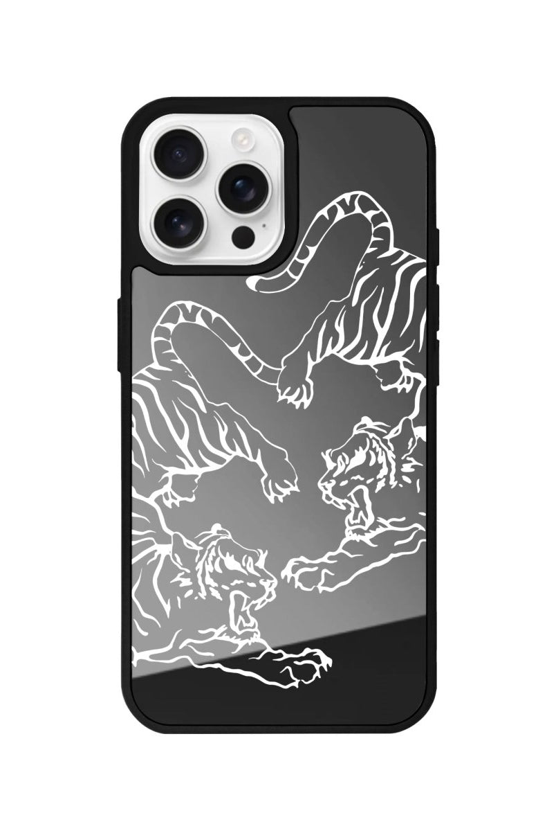 iPhone 16 Pro Tigers Mirror Aynalı Telefon Kılıfı Antrasit - SUMTHINCS