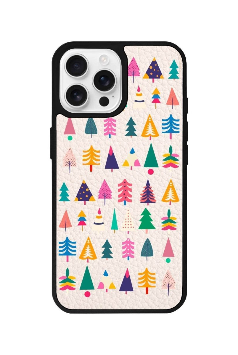 iPhone 16 Pro Tiny Forest Leather Vegan Deri Telefon Kılıfı Bej - SUMTHINCS