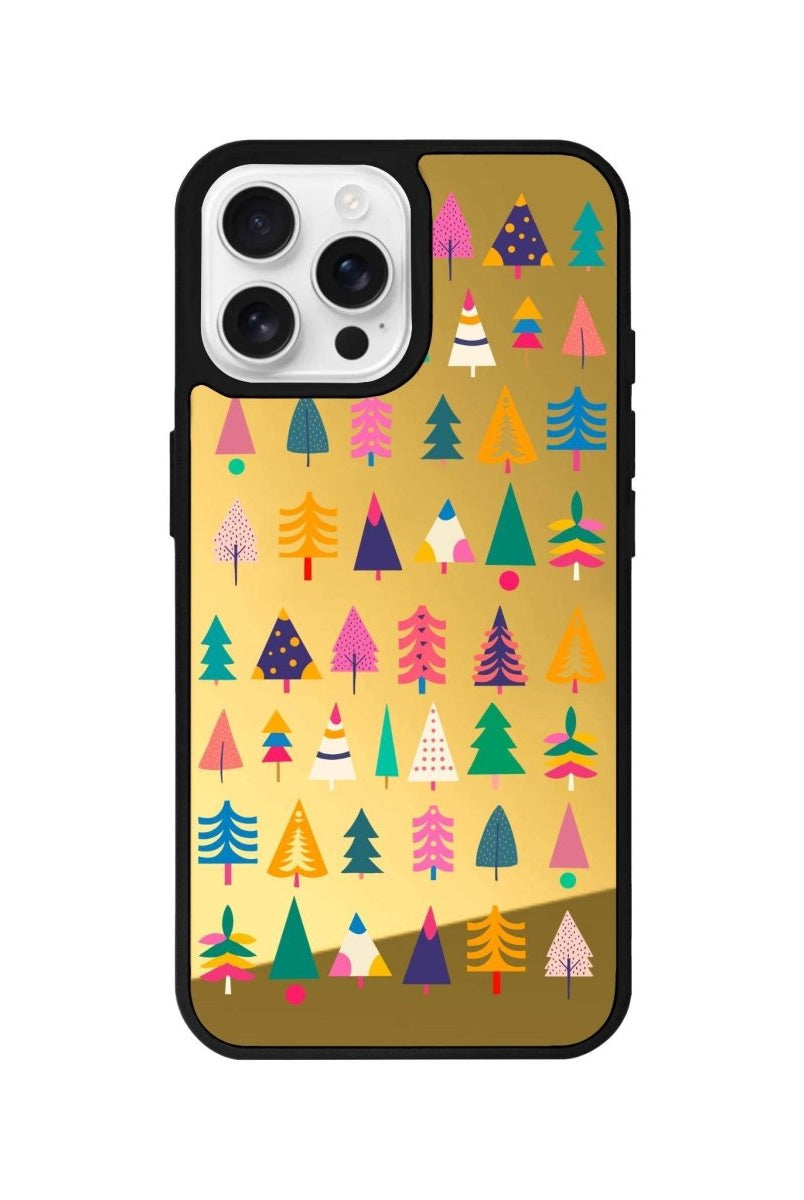 iPhone 16 Pro Tiny Forest Mirror Aynalı Telefon Kılıfı Altın - SUMTHINCS